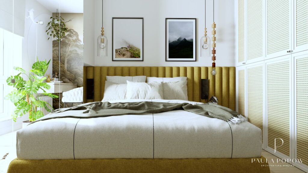 wybór architekta projekt sypialni w stylu modern boho